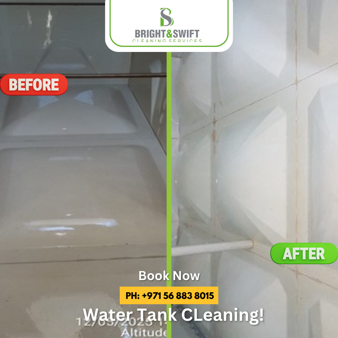 Clean water tank after professional cleaning